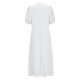 thumbnail image 5 of Puntoco Vestido De Manga Corta Con Cuello En V, Verano Para Mujer, Color Sólido, Suelto, Casual, Con Cordones, Manga Abullonada, Blanco Xxxxxl, 5 of 7