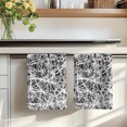 thumbnail image 7 of Spring Black Gray Cobweb Kitchen Towels Set of 4, Abstract Minimalist Farmhouse Lines Absorbent Dish Towels for Kitchen, Microfiber Hand Towel, Quick Drying Tea Towel for Cleaning Dishcloths, 7 of 7