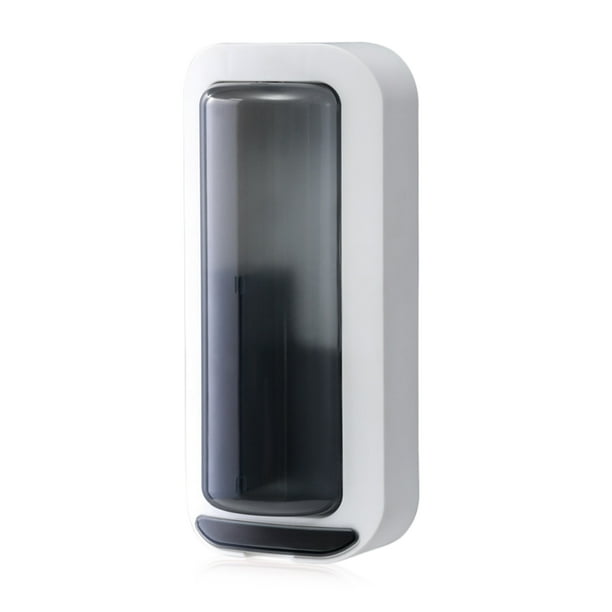 Caderas palillos de drenaje caja de drenaje a prueba de polvo Punch-Free 2 compartimentos Giratable Autoadhesivo Almacenamiento Contenedor Organizador de hogares Gris tholdsy HA011975-01B