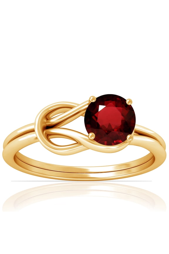 July Birthstone - Vintage Prong Set Round Ruby Solitaire Ring (Grade - AAA | 1.05cts.)