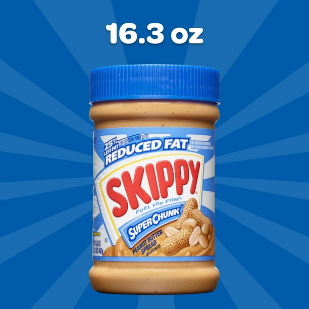 SKIPPY Reduced Fat Super Chunk Peanut Butter Spread, 16.3 Ounce