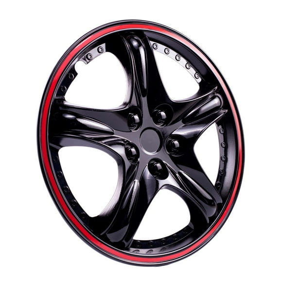 Tapones Optimus Negro-rojo Rin 15 Audi Dodge Ford Kia Isuzu negro