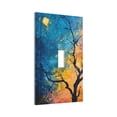 thumbnail image 6 of Zufioo Abstract Night Sky Tree Print Switch Wall Plate, Dustproof and Heat-resistant Decorative Wall Switch Cover, Suitable for Residential and Commercial Areas-Mid-size, 6 of 8