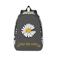 thumbnail image 2 of Rocae Keep Life Simple Daisy Flower for Durable Canvas Backpack Leisure Large Bag Travel Rucksack Multi-function Backpack Small, 2 of 8
