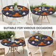 thumbnail image 7 of Halloween Pumpkins Ghosts and Spider Webs Round Fitted Tablecloth with Elastic Edge,Dining Table Cover Waterproof,Outdoor Round Tablecloth for Camping,Dining,Indoor and Outdoor, 7 of 7