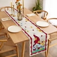 thumbnail image 3 of Table Runner 70 Inches Long for Kitchen Dining, Gnomes Flowers Dresser Scarf Farmhouse, Dining Table Decorations for Wedding/Parties, Spring Farmhouse Botanical Floral Striped 13 x 70 In, 3 of 8