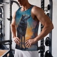 thumbnail image 5 of Pofeuu Moonlit Night Sky Wolf Print Men's Workout Tank Tops Sleeveless Muscle Gym Shirt Quick Dry-X-Large, 5 of 7