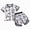B108-Black, variant on Girls Clothes Outfits Cute Sweet Bowknot Print T-Shirt + Bowknot Short Summer Clothing Set Dark Gray,7-8 Years