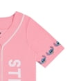 thumbnail image 4 of Disney Women's Lilo and Stitch Baseball Jersey, Graphic Print Stitch Baseball Shirt Pink - S, 4 of 6