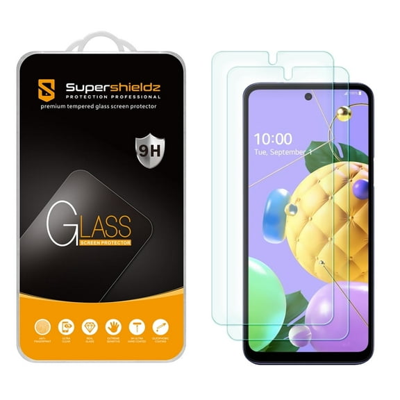 [2-Pack] Supershieldz for LG K52 Tempered Glass Screen Protector, Anti-Scratch, Anti-Fingerprint, Bubble Free