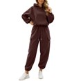 thumbnail image 3 of RongHuan Sweatsuits Women 2 Piece Outfit Fashion Hoodies Matching Cargo Sweatpants Fall Winter Track Suit with Pockets, 3 of 9