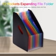 thumbnail image 5 of 12 Pockets Expanding File Folder Accordian File Organizer A4 Letter Size Document Organizer File Rack Rainbow Color for Home Office School, 5 of 8