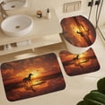 thumbnail image 6 of 4Pcs Modern Horse Shower Curtain Sets with Non-Slip Rugs,Toilet Lid Cover and Bath Mat,Nature Animal Colourful Sunset Shower Curtain with 12 Hooks,Bath Shower Curtain for Bathroom Decor, 6 of 8