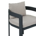 thumbnail image 5 of Calistae Outdoor Patio Dining Chairs, Aluminum, Beige + Black, Set of 2, 5 of 8