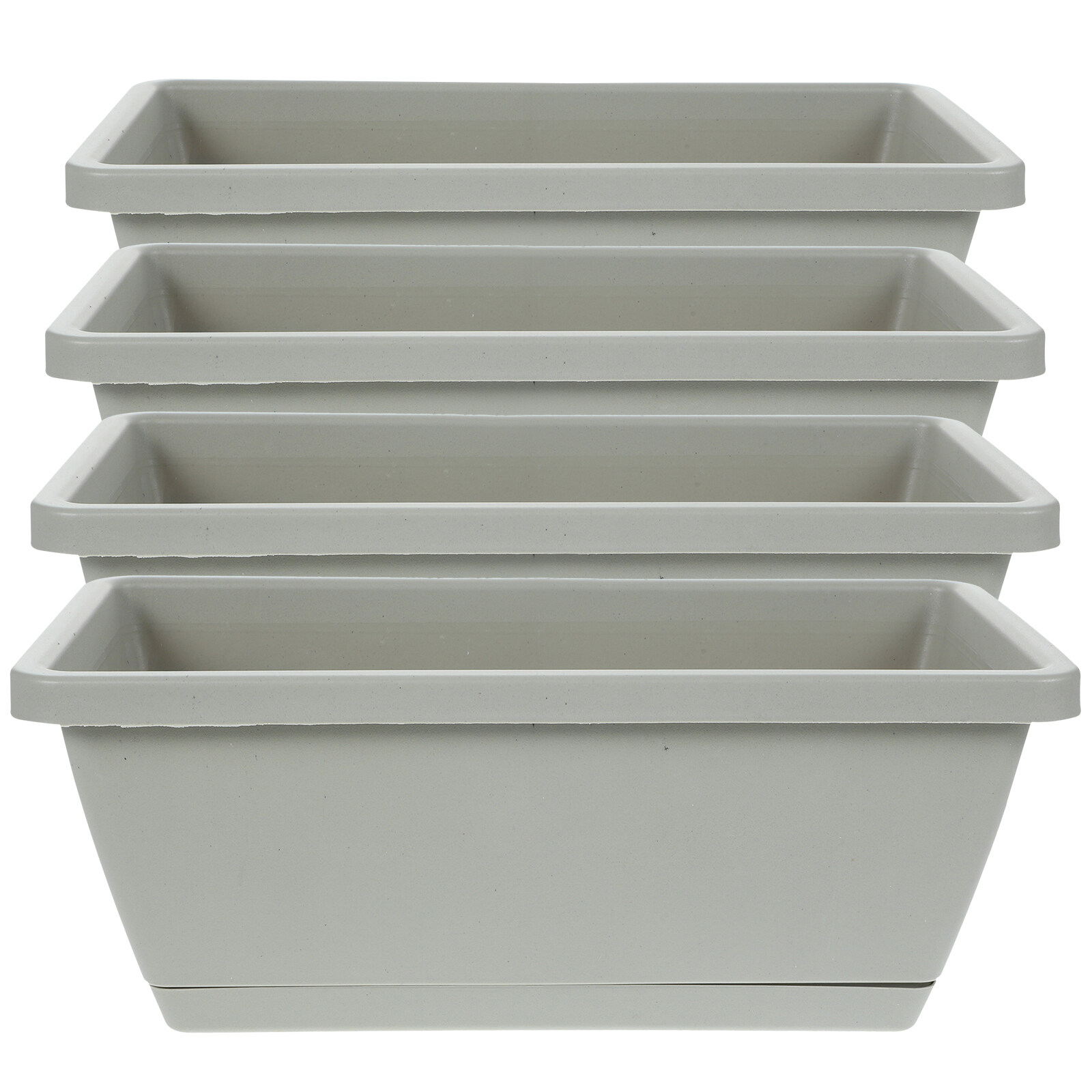 4pcs Window Box Planter Plastic Vegetable Flower Planters Boxes