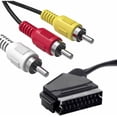 thumbnail image 1 of Scart to rca cable male 1.5m audio video adapter for tv dvd vcr, 1 of 4