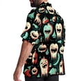 thumbnail image 3 of Tiny teeth Men's Short Sleeve Poplin Shirt, Casual Printed Beach Button Down Summer Unisex Shirts, 3 of 6