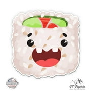 Sushi Roll - 3" Vinyl Sticker - For Car Laptop I-Pad Phone Helmet Hard Hat - Waterproof Decal