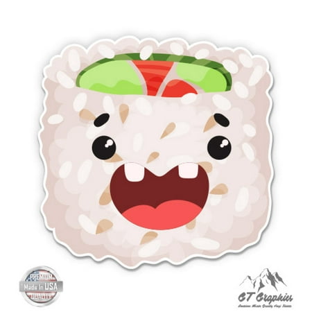 Sushi Roll - 3" Vinyl Sticker - For Car Laptop I-Pad Phone Helmet Hard Hat - Waterproof Decal