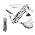 thumbnail image 2 of Kitchen Supplies 6 In 1 Multifunctional Camping Tableware Tool Portable Fork Spoon Smooth For Picnic Hiking For Travelling BBQ, 2 of 9
