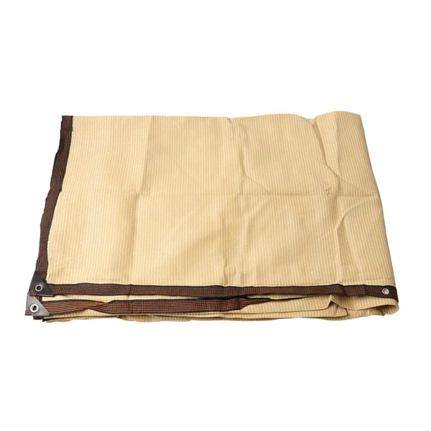 Toldo rectangular de vela de sombra con cifrado de polietileno, engrosado, antienvejecimiento, con protección UV, para exteriores, patio, jardín, césped, terraza, color beige