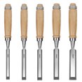 thumbnail image 1 of 1/5Pcs/set Manual Wood Carving Hand Chisel Tool Set Professional Carpenters Woodworking Gouges DIY Hand Tools Carving Chisels 5pcs 6 10 12 18 24mm, 1 of 6
