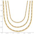 thumbnail image 2 of 925 Sterling Silver Gold-tone Multi-strand With 1.5inch Extension Necklace 16 Inch Strand Necklace for Women, 2 of 2