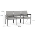 thumbnail image 2 of Pemberly Row Waiting Reception 3 Seat Tandem Seating Wood Frame in Gray, 2 of 5