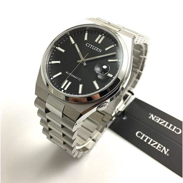 Citizen Men's Automatic Watch with Black Dial, Silver-Tone Citizen Men's Automatic Watch with Black Dial, Silver-Tone