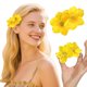 thumbnail image 2 of 2 unidades de pinzas para el pelo con motivos florales amarillos, accesorios para el pelo con narcisos para mujer, pasadores de pelo con estilo para mamá y hermana, 2 of 6