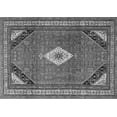 thumbnail image 1 of Ahgly Company Indoor Rectangle Medallion Gray Traditional Area Rugs, 2' x 5', 1 of 1