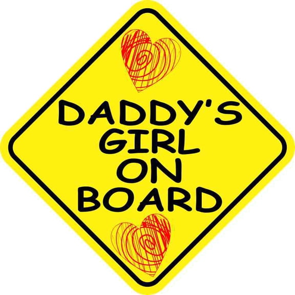 5in x 5in Daddy's Girl On Board Magnet