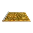 thumbnail image 2 of Ahgly Company Machine Washable Indoor Round Medallion Yellow Traditional Area Rugs, 8' Round, 2 of 4