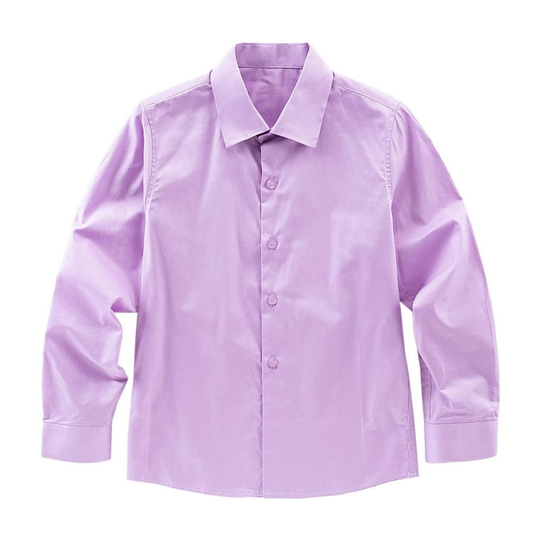A Brand Name Boys Formal Long Sleeve Solid Color Dress Shirtwith Tie,PurpleSizes 4-16, Boy's, Size: 7Y A Brand Name Boys Formal Long Sleeve Solid Color Dress Shirtwith Tie,PurpleSizes 4-16, Boy's, Size: 7Y