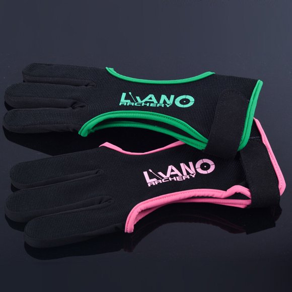 Langgg Archery Finger Guard Portable Three-finger Glove Convenient Archery Feild Light Weight Shooting Gloves for Youth Adult Beginner Green S