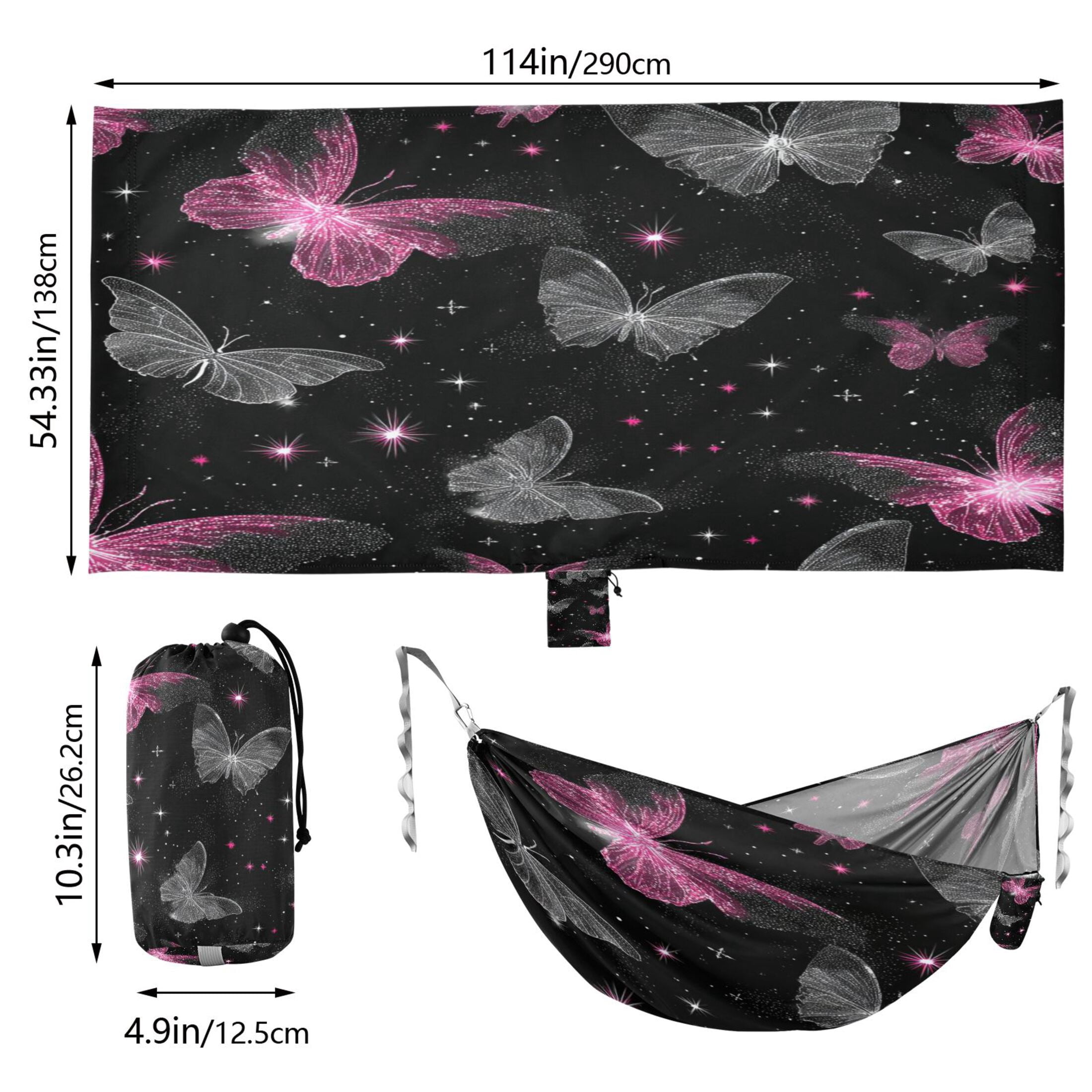Hammock Camping Hammock Nylon Portable Hammock Travel Camping Hammock Soft Pink Haze Texture