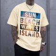 thumbnail image 4 of Ankishi Tropical T Shirts for Men Sun Beach Waves Island Short Sleeve Shirt Casual Crewneck Beach Tops for Travel, 4 of 9