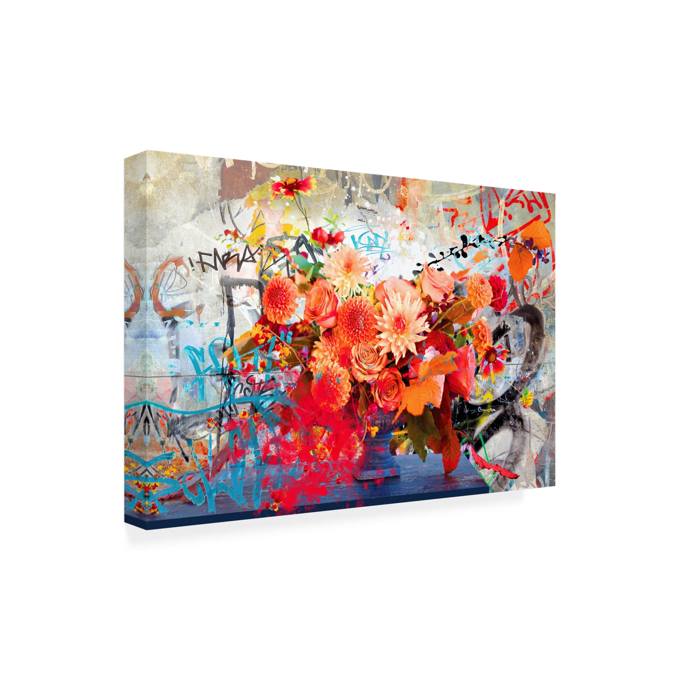 Canvas Wall Art - Porter Hastings 'Urban Bouquet 6' Wall Art for Living Room, Bedroom, or Office Décor by Trademark Fine Art - 19 x 12 Inches