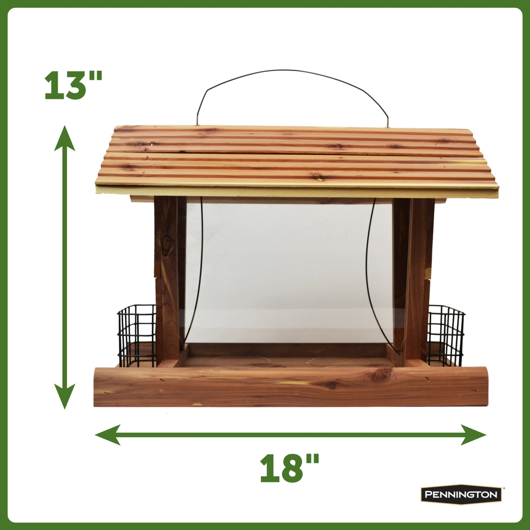 Pennington Cedar Grand Chalet 14 lb Capacity Bird Feeder / 2.5lb Bird Seed All In One Kit 1 Each