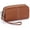 Brown, variant on Genuine Leather Clutch Wallet Triple Zipper Purse for Women Wristlet Cell Phone Clutch Bag Purse