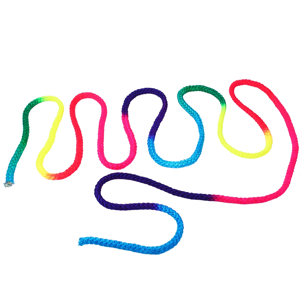 Gegong Rainbow Color Rhythmic Gymnastics Rope Solid Competition Arts Training Rope, Rainbow Rope