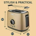 thumbnail image 2 of Sencor STS-6057CH 2-Slice Premium Metallic Toaster with Digital Button and Toaster Rack (Champagne), 2 of 3