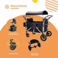 Stroller Wagon for 4 Kids, Linor Wagon Cart Featuring 4 High Seat with