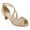 Champagne, variant on Link Fantastic-90K Girl's Rhinestone Criss Cross Ankle Strap Chunk Heel Sandals