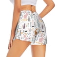 thumbnail image 3 of Xecao's Fall Rabbit for a double-layer running short for women, perfect for gym, tennis, and more, featuring a convenient pocket., 3 of 9