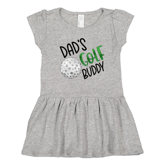 Inktastic Dad's Golf Buddy with Golf Ball Girls Toddler Dress
