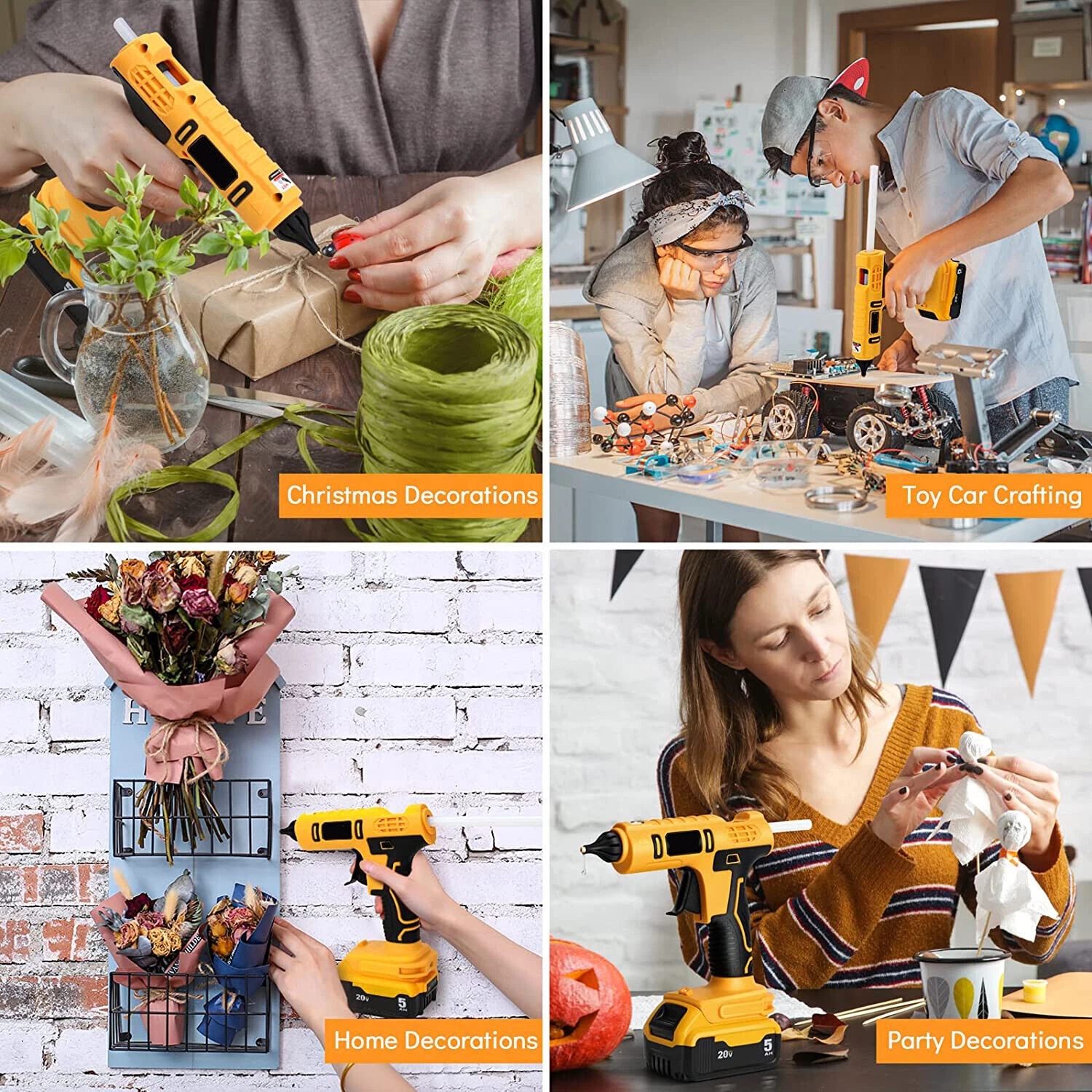 Cordless Electric Handheld Hot Glue Gun Repair DIY Tool Melt Welding for Dewalt
