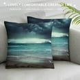 thumbnail image 3 of COMIO  Throw Pillow Cover Dark Beach Nautical Style Holiday Summer Outdoor Ocean Coastal Sandy Sea Theme Decor Lumbar Pillow Case Cushion for Sofa Couch Bed Standard, 3 of 5