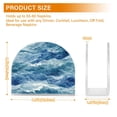 thumbnail image 4 of Yayeee Napkin Holder for Table Set of 2 Kitchen Paper Tissue Organization, Blue Watercolor Ocean Waves, 4 of 8