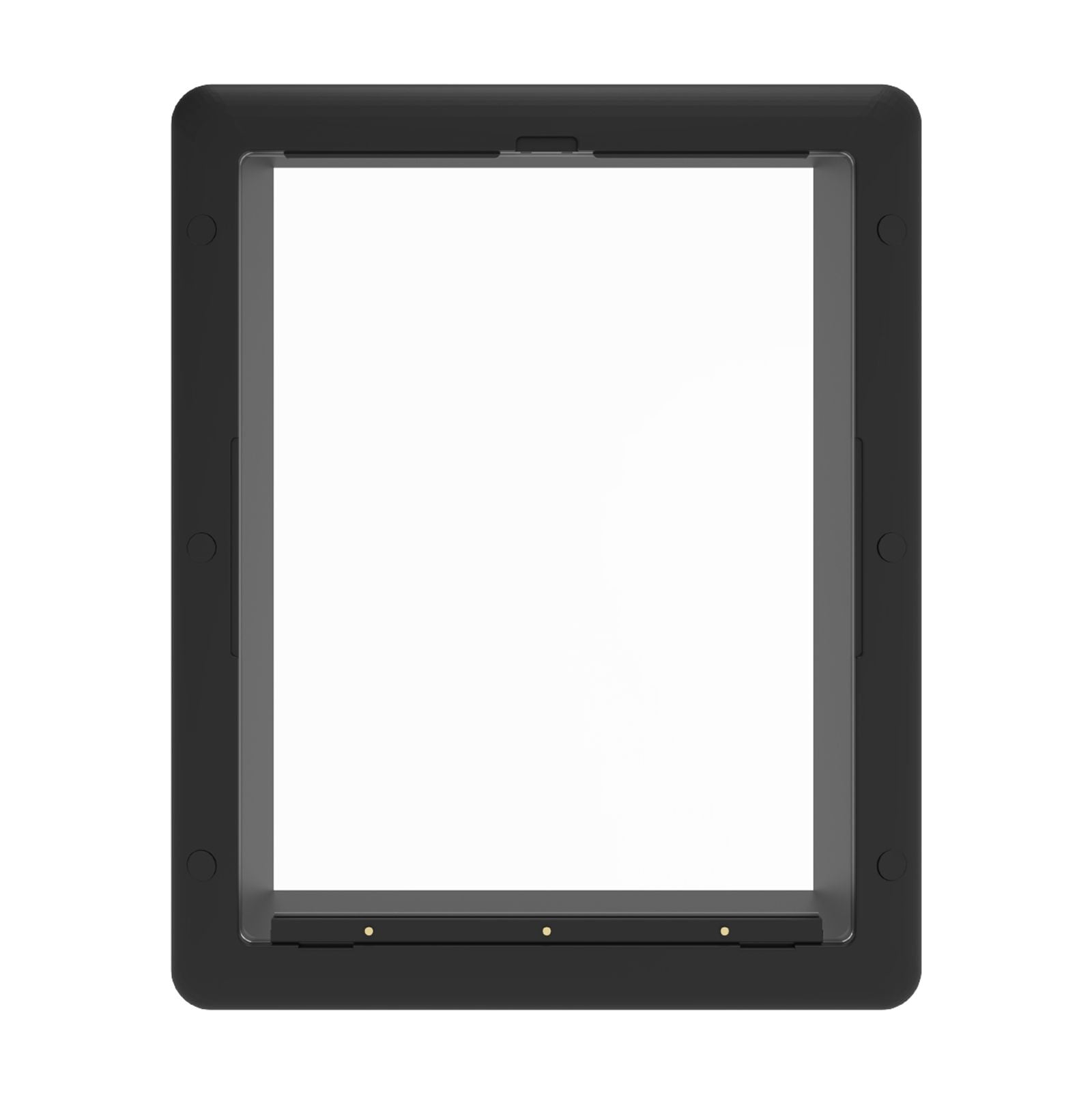 Black Med Pet Door for Screens, Doors & Walls up to 2.76" Thick, for Dogs and Cats up to 42 lbs